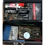 Tool box of engineering tools including tap & dies etc