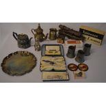 Mixed lot including a part built model steam locomotive, silver plate, costume jewellery,