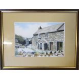 Framed original pen and ink drawing 'Wesley's Cottage' by Ian Pethers (b.