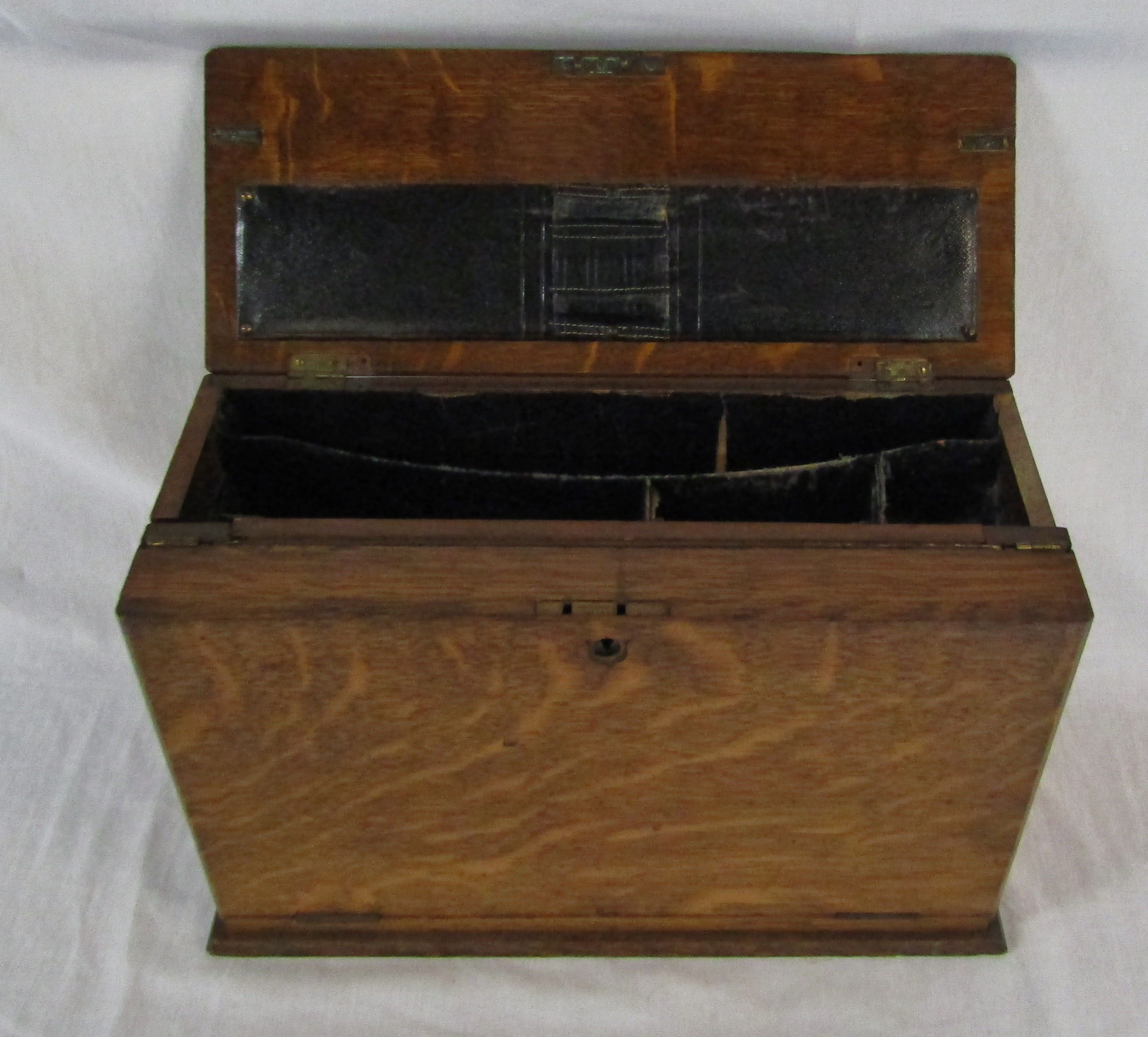 Victorian stationery box with folding writing slope (af) dedicated to 'Sister Jeanie Pender as a - Image 3 of 4