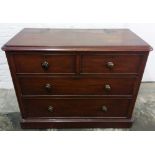 Victorian mahogany chest of drawers/base unit W 107cm H 81cm