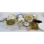 Assorted ceramics and glassware etc inc Hope & Faith bowl