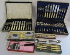 Assorted silver plated cutlery etc