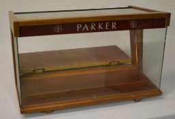 Parker pens glass retail display cabinet