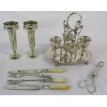 Selection of silver plate inc cutlery,