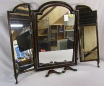 Triptych dressing table mirror (af)