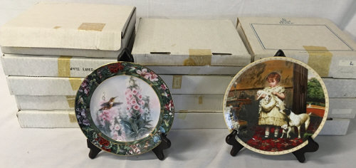 8 Lena Liu's Hummingbird treasury collection plates,