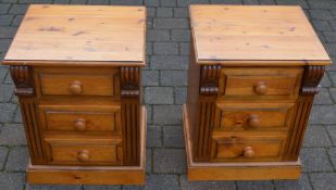 Pair of pine bedside tables