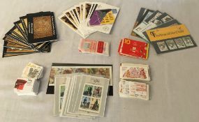 Large number of books of stamps