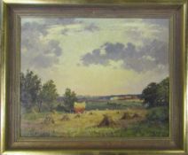 Oil on canvas by Clive Browne 'Old Time Harvest' 60 cm x 49.