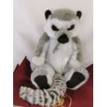 Modern jointed teddy bear / lemur by Charlie Bears 'Bandit' designed by Isabelle Lee L 45 cm