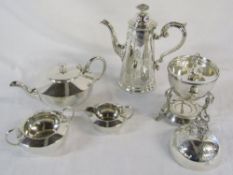 Silver plate egg coddler,