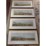 4 framed Leicestershire hunting prints - Full Cry Whifsendine Pasture, The Meeting Kirby Gate,