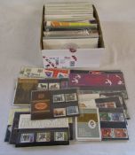 Box of approximately 72 Royal Mail mint presentation stamps & assorted FDCs