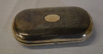 Russian silver niello cigarette / tobacco box, engraved 'Hull' and 'H.