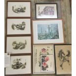 4 Don Breckon limited edition steam engine prints, water colour of New Oreanes and 4 other prints.