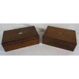 2 wooden boxes (with keys) L 40 cm and 36.