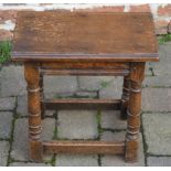 Oak Georgian jointed stool