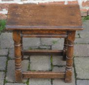 Oak Georgian jointed stool