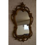 Ornate gilt framed wall mirror