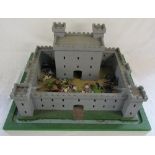 Toy fort and soldiers 61 cm x 53 cm