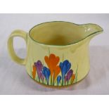 Clarice Cliff Bizarre crocus pattern jug H 9.