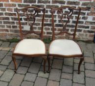 Pair of late Victorian/Edwardian salon chairs