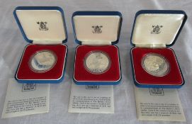 3 silver Royal Mint Jubilee proof crowns