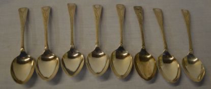 8 silver tea spoons, Sheffield, of mixed dates, total approx weight 4.