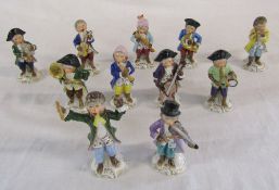 11 piece Capodimonte monkey band H 10 cm