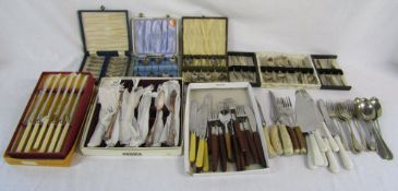 Various silver plated cutlery etc