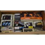 Box of die cast model cars including Oxford Commercials, Days Gone, Matchbox,