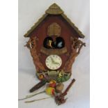 Disney's Winnie the Pooh musical cuckoo clock by Danbury Mint (untested) H 39 cm