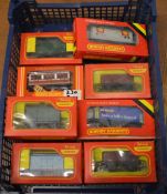 Approx 8 Hornby boxed wagons/vans including Shell and McVitie's biscuits