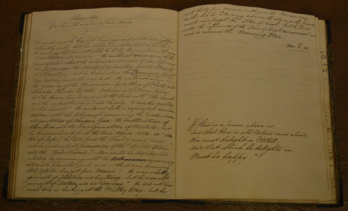19th century scrap book with inscription 'John Keithly 1832 being the leisure hour improved'