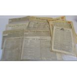 Collection of assorted American and British newspapers etc - Columbian Centinel 1804, 1807,