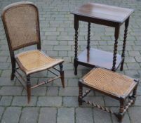 Cane seated chair,