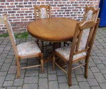 Old Charm draw leaf table & 4 chairs