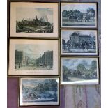 6 reproduction 18/19th century framed prints