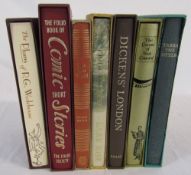 7 Folio Society books inc The Plums of P G Wodehouse, Comic short stories, Tarka the otter,