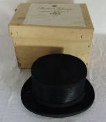 Black top hat by Herbert Johnson (boxed)