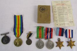 4 WWII medals awarded to Mr F H Mawer,