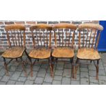 4 Victorian kitchen chairs