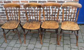 4 Victorian kitchen chairs