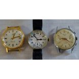3 vintage watches (AF): Bulova Accutron, Ticin Incabloc & a West End Watch Co.