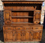 Oak reproduction Georgian dresser L 175 cm H 185 cm