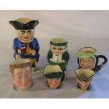 Various character and toby jugs inc Royal Doulton, Goebel & Beswick