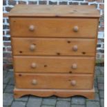 Pine chest of drawers