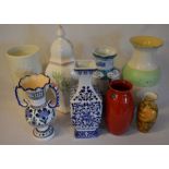 8 large ceramic vases