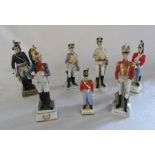 Various French soldier figurines